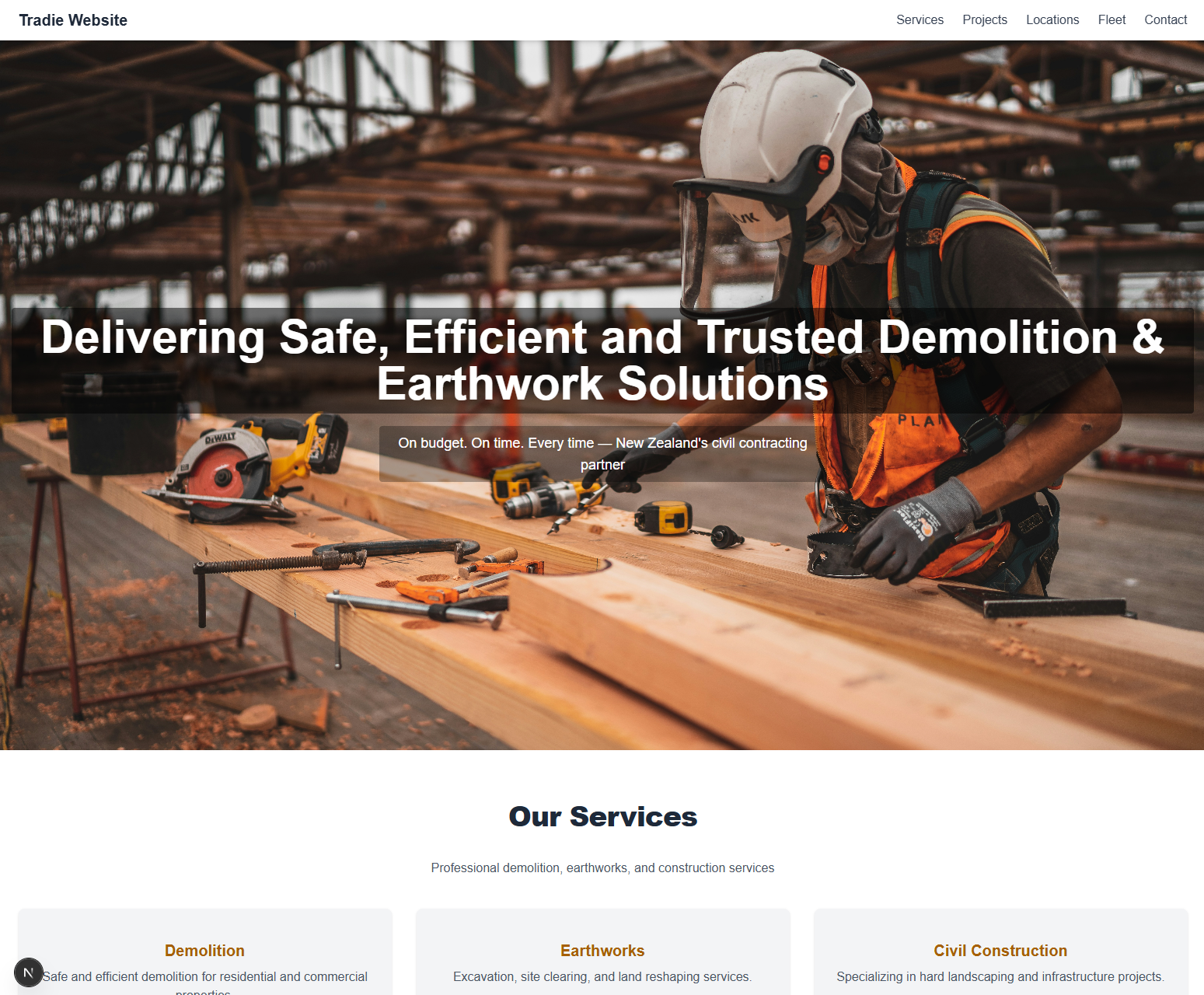 Tradie Website
